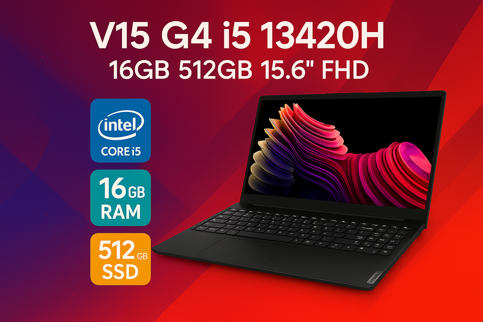 لپ تاپ لنوو مدل LENOVO V15 G4 i5 13420H 16GB 512GB 15.6" FHD